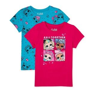 L.O.L. Surprise! Girls T-Shirts, 2-Pack